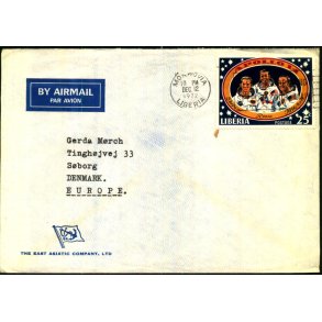 Luftpost Brev fra Liberia til Danmark - 12 - 12 - 72