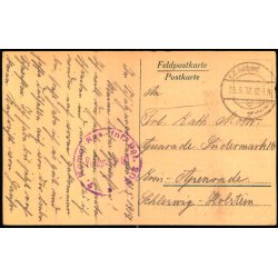 Feldpostkarte - K.D. Feldpost   23 -6 -17 - Til Apenrade - Billedside :  Challerange Bahnhof