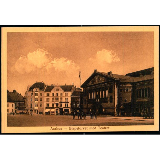 Aarhus - Bispetorvet med Teateret - Papithuset 90 - Ubrugt