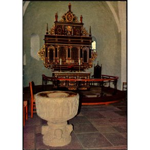 kirkeby - Interir fra  Kirke - Colbergs Bogh. 8991 - Ubrugt