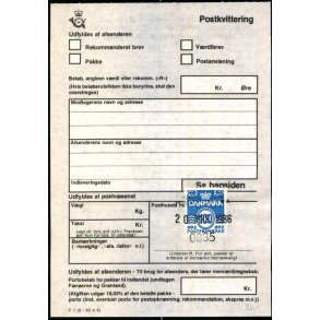 Postkvittering - 10 - 10 - 86