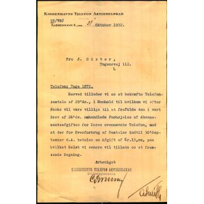 Kj�benhavns Telefon Aktieselskab - 1932