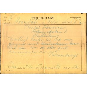 Telegram - Sveriges Statsbaner - 1886