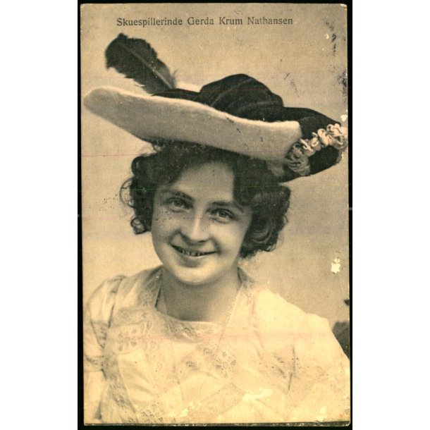 Skuespillerinde Gerda Krum Nathansen - Sk. B. &amp; Kf. 3944 - Brugt