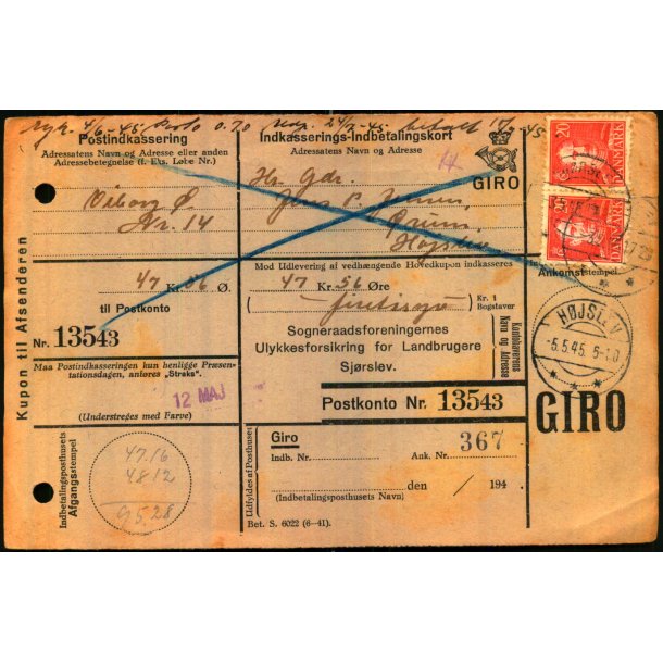 Postindkassering - 5 - 5- 45