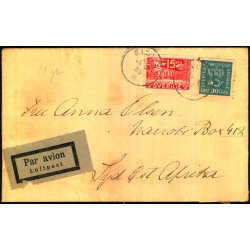 Luftpost Brev fra Sverige til Syd st Afrika (Kenya) - 13 - 3 - 35