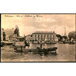 K�benhavn - Parti af Toldboden og Havnen - D.K. & T.F. 1586 - Ubrugt - Har v�ret kl�bet op !