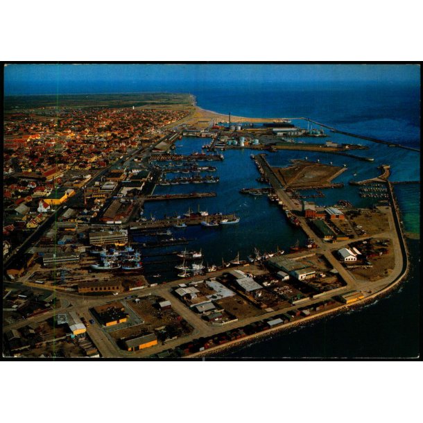 Skagen Havn et fra luften - Gr�s�lls 7902 - Ubrugt