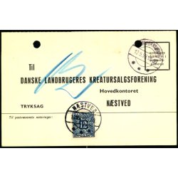 Efterporto - Tryksagskort til Nstved