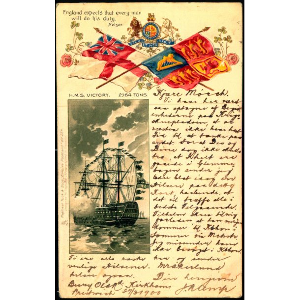 H.M.S. Victory - Tuck &amp; Son 254 - Brugt