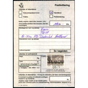 Postkvittering - Vrdibrev - 27 - 5 - 86