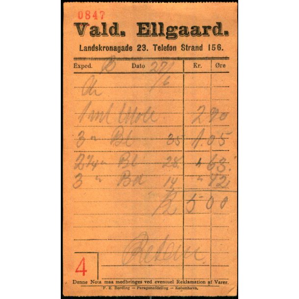 Vald. Ellgaard - Landskronagade