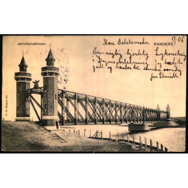 Randers - Jernbanebroen - C. St. 582 - Brugt