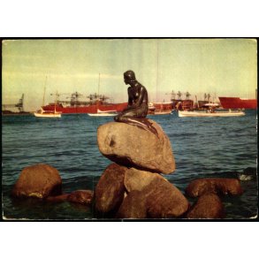 K�benhavn - Udsigt fra Langelinie med  Den lille Havfrue - Dancolor 20 - Ubrugt