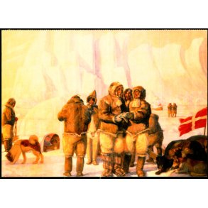 Grnlands Ekspeditionen - Maleri af Harald Moltke - Post.dk u/n - Ubrugt