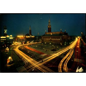 Kbenhavn -  Rdhuspladsen ved Nat - Grnlund u/n - Brugt