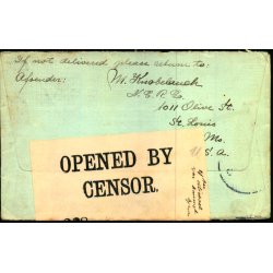 Censurbrev fra U.S.A.  29 - 8 - 17 - Til Kbenhavn