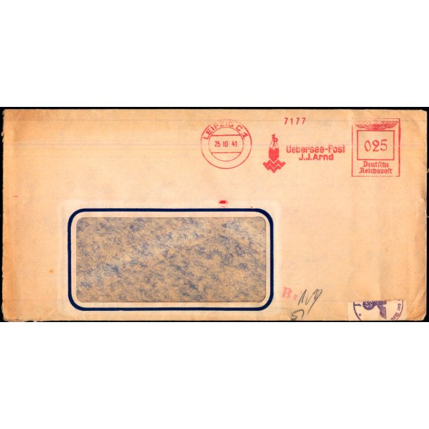 Censurbrev fra Tyskland -  25 - 10 - 41 - Til Tyskland
