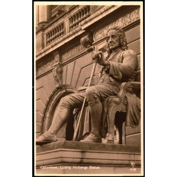 K�benhavn - Ludvig Holbergs Statue - Chr. Olsen 418