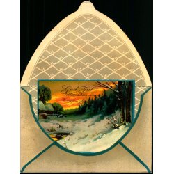 Julh&auml;lsning - Kartonkuvert med indsat kort - Brugt