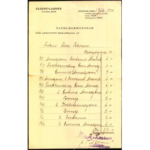 Tandl�ge - Flindt Larsen - Odense 1934