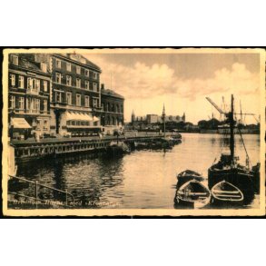 Helsing�r - Havnen med  Kronborg - Rudolf Olsen 3819 - Ubrugt