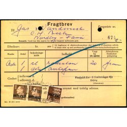 Fragtbrev - 2 x 40 re Fr. IX og1kr Rigsvben  - Fra Esbjerg til Fan 17. Dec. 1971 - Arkivhuller !