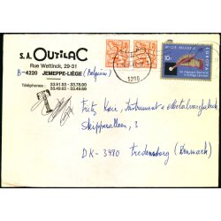 Efterporto - Brev fra Belgien 4 - 5 - 82   til Fredensborg   - Efterporto T 3/17 