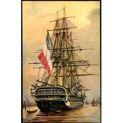 Franz. Krigsschiff - Zweidecker "le Tage" 1847 - Ubrugt