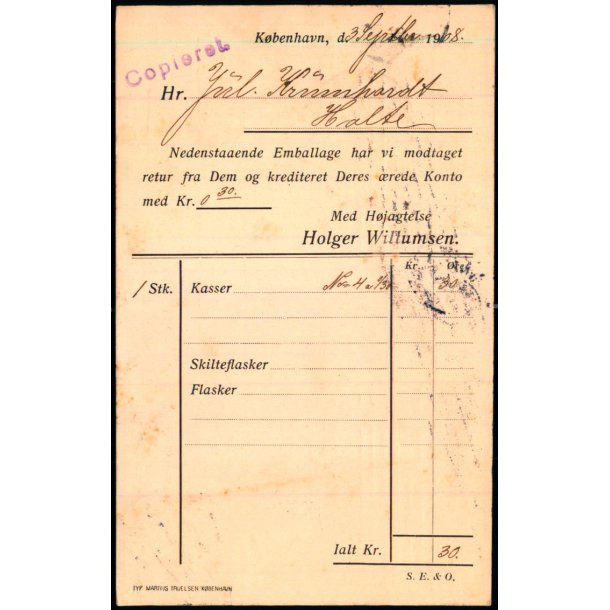 Holger Willumsen - Kbh.  - u/n - Brugt