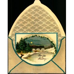 Julh&auml;lsning - Kartonkuvert med indsat kort - Brugt