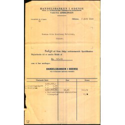 Handelsbanken i Odense 1946 - Valuta