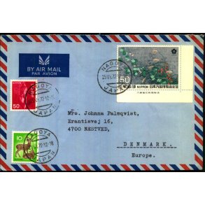 Luftpost Brev fra Japan til Danmark - 25 - 6 - 72