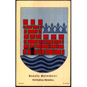 Danske Byvaabner - Vordingborg Byvaaben - Fritz Benzen 73 - Ubrugt