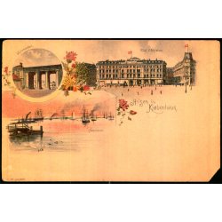 Hilsen fra Kjbenhavn - C. St. Eneret - Urugt - Meget gammelt kort - Hjrne Mangler !