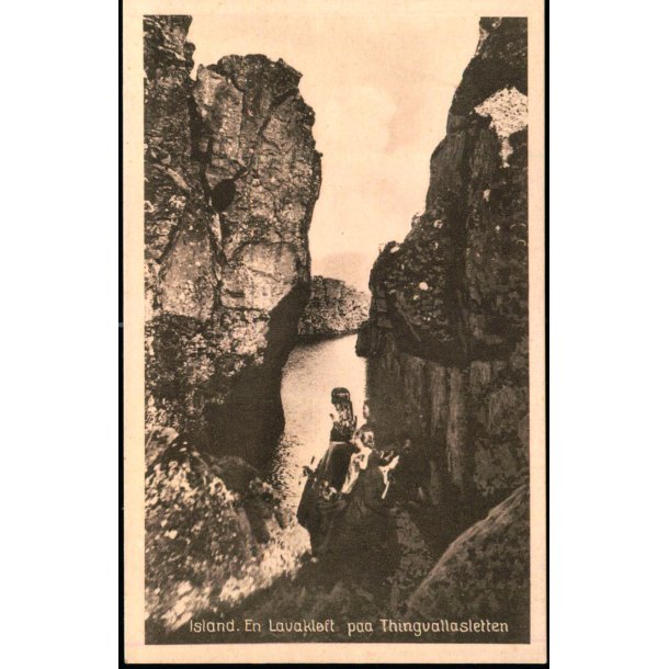 Island - En Lavakl�ft paa Thingvallasletten - Hj�lp til D�vstumme u/n - Ubrugt
