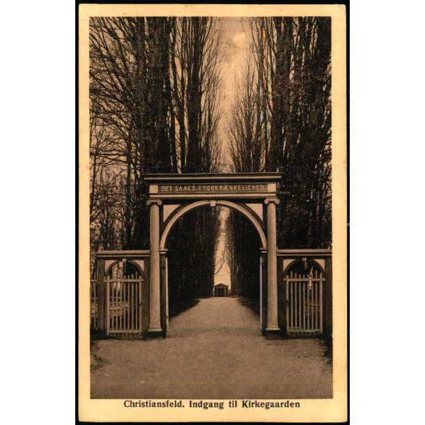 Christiansfeld  - Indgang til Kirkegaarden - Fr. Martin 77 - Ubrugt