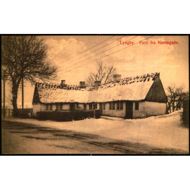 Lyngby - Parti fra N�rregade - Henriksens Bogh. 60637 - Ubrugt 