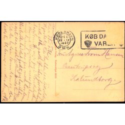 Kbenhavn - Raadhuspladsen i Aftenbelysning - Stender 33142