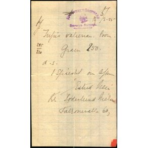 Resept - Apoteket Godthaab - 1925