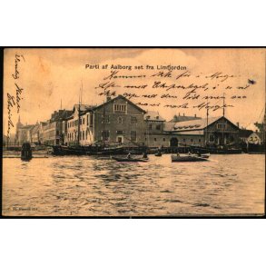 Parti af Aalborg set fra Limfjorden - C. St. 334 - Brugt