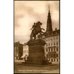 K�benhavn - Absalons Statue og Nikolaj Taarn - Geerts 611 - Ubrugt