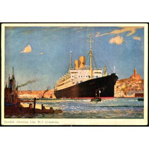 M.S. Gripsholm - Swedish American Line - u/n - Ubrugt