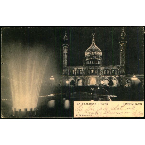 Kbenhavn - En festaften i Tivoli - C. St. 316 - Brugt