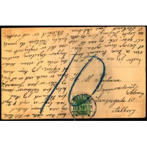 Efterporto - Postkort fra Skelund til Aalborg 26 - 11 - 14