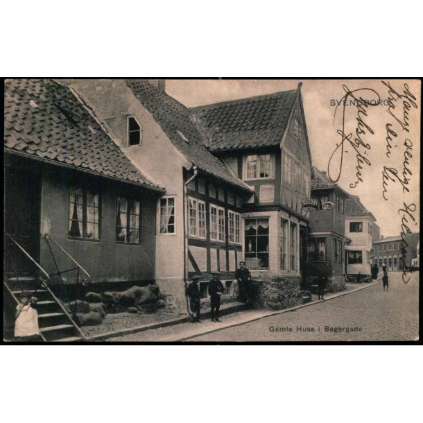 Svendborg - Gamle Huse i Bagergade - C. St. 3699 - Brugt