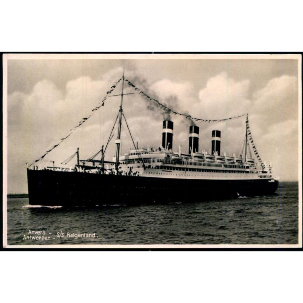 Antverpen - Anvers - S/S "BELGENLAND"- Fotokort Van Loo 157 - Ubrugt