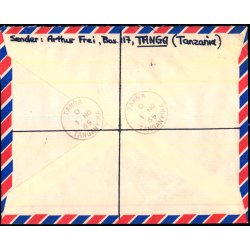 Luftpost Rekommanderet Brev fra Uganda til Schweitz - 1 - 11 - 65