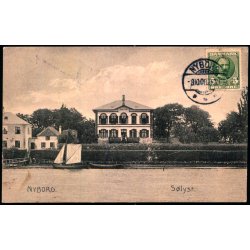 Postkort til Frankrig - Utilstrkkelig Frankeret i kassestempler - Frimrke p forsiden.