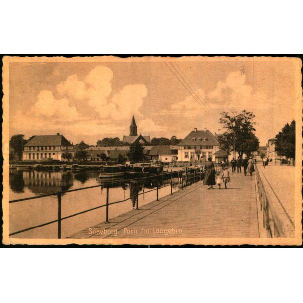 Silkeborg - Parti fra Langebro - Stender S. 128 - Ubrugt